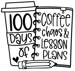 100 Days of School - Coffee T-Shirt