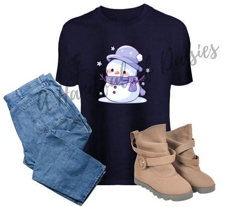 Purple Snow Man T-Shirt