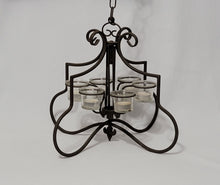 Load image into Gallery viewer, Rustic Metal Candle Chandelier