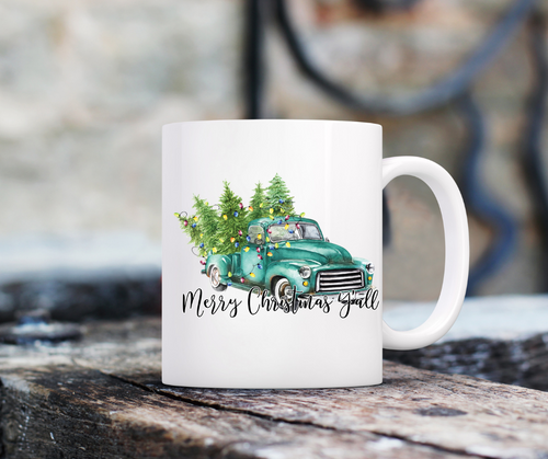 Merry Christmas Ya'll Truck Mug