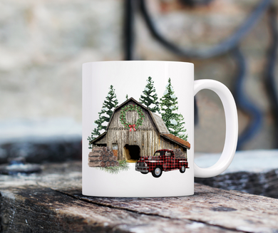 Christmas Barn Mug