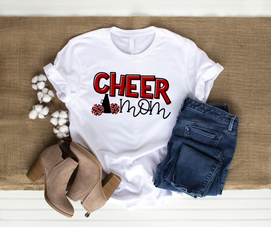 Cheer Mom T-Shirt (Red)