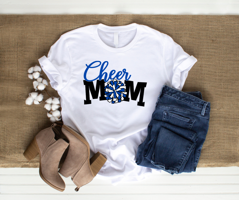 Cheer Mom T-Shirt (Blue)