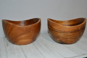 Set of 2 Wood Bowls