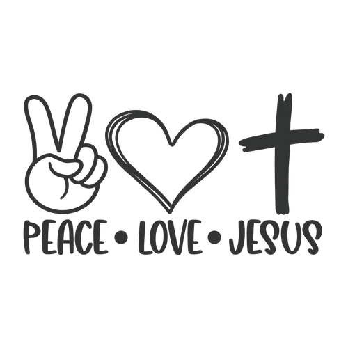 Copy of Vinyl Stencil - Peace Love Jesus